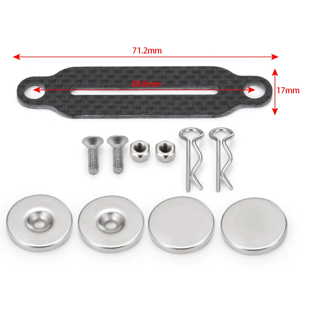 AXSPEED Magnetic Invisible Body Post Mount Kit for 1/10 RC Crawler Car SCX10 90028 90027 Body Shell Bracket Parts