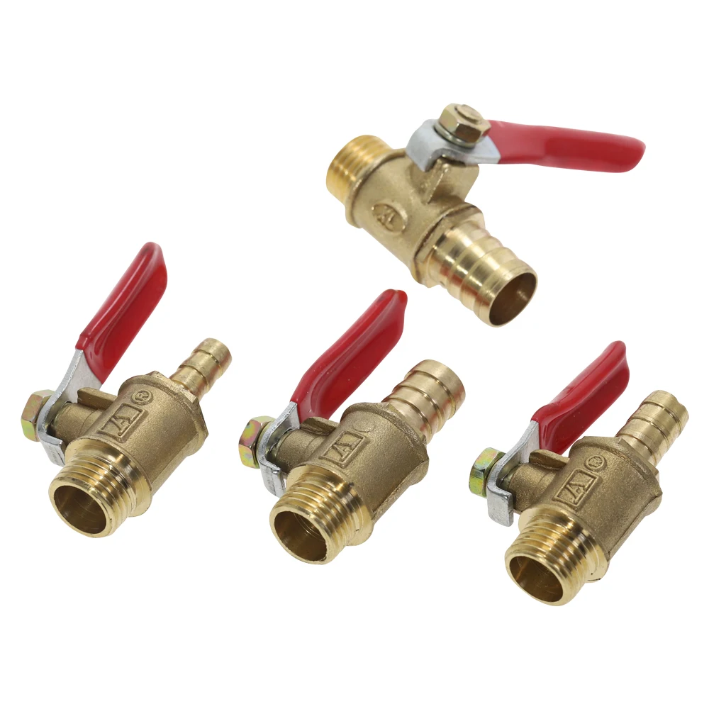 1pc 1/4'' 3/8'' 1/2'' Hose Barb BSP Male Thread Straight Barbed Brass Connector Joint Copper Pipe Fitting Coupler Adapter