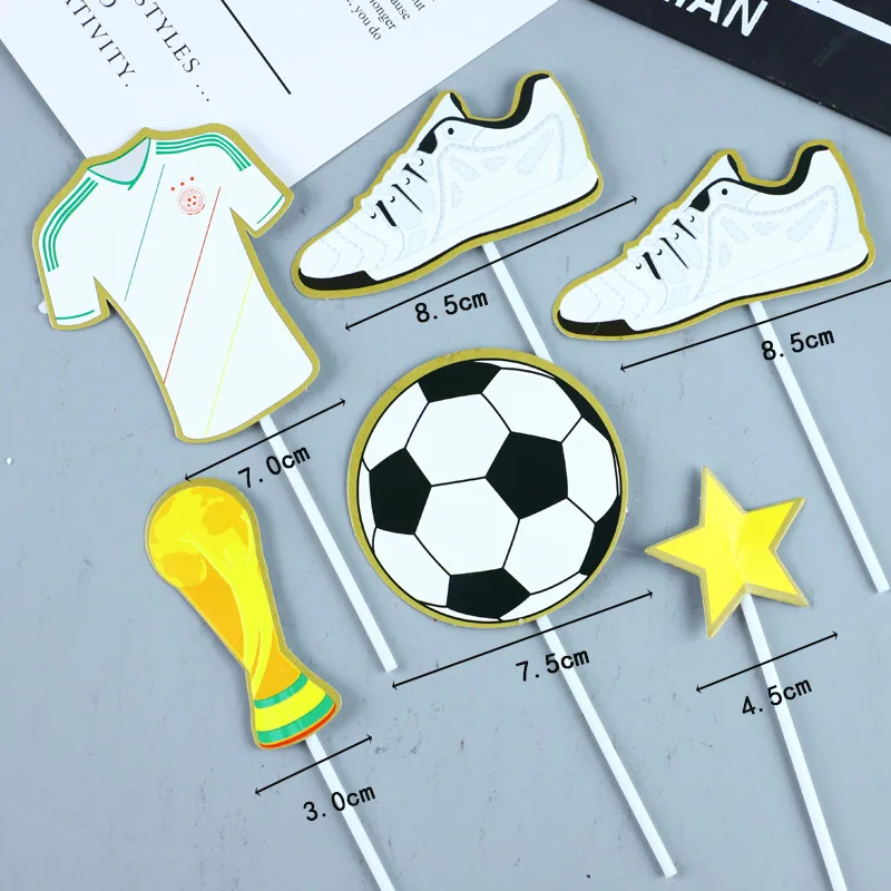INS Fußball Happy Birthday Tortendekoration Basketball Acryl Cake Topper für Kindergeburtstag Tortendekoration Babyparty – Detail 8