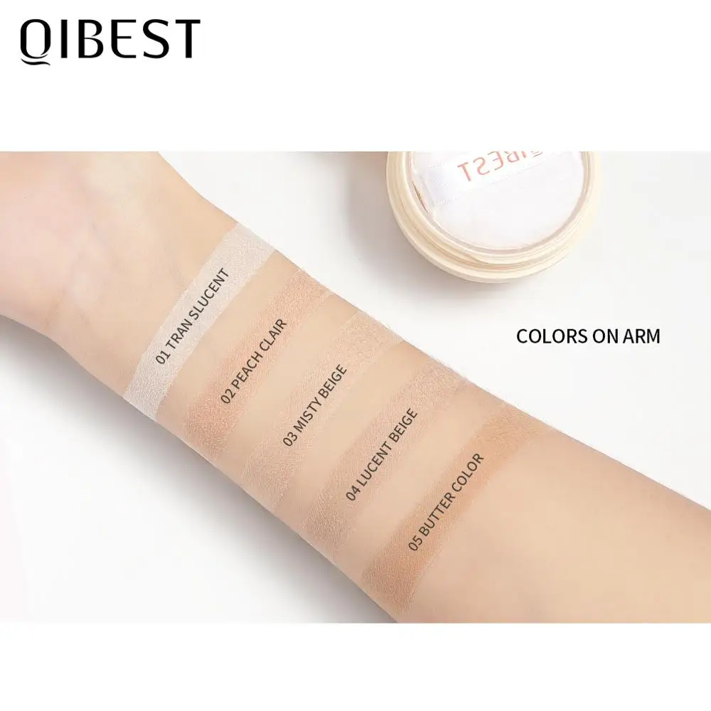 QIBEST Smooth Face Loose Powder Oil Control Transparent Matte Fixing Finish Powder Waterproof Setting Powder Cosmetics Makeup