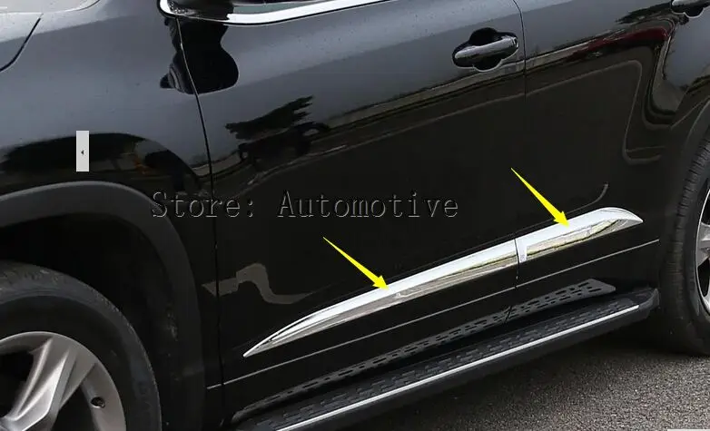 High quality ABS Chrome Scratch Side Door Body Molding Trim 4Pcs for 20152016 2017 for  Toyota Highlander accessories