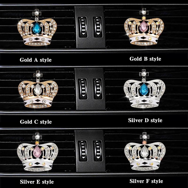 ความคิดสร้างสรรค์สไตล์มงกุฎรถ Air Freshener ขวดน้ำหอม Diffuser ในรถ Auto Air Conditioner Outlet Vent Air น้ำหอมคลิป