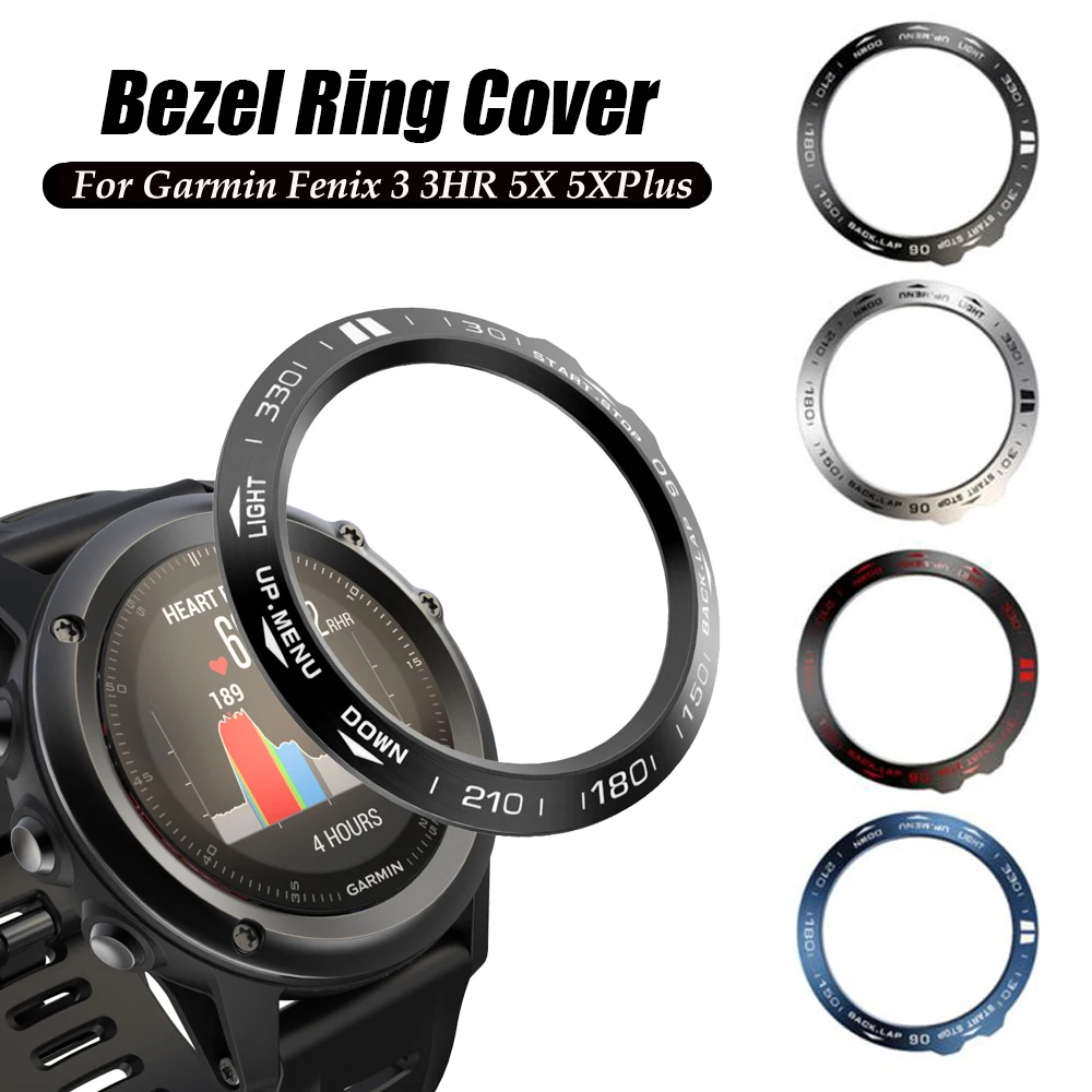 Moldura para garmin fenix 3 3 3hr, capa de metal exterior, borda, anel, estrutura, medidor de velocidade, para fenix 5x 5xplus