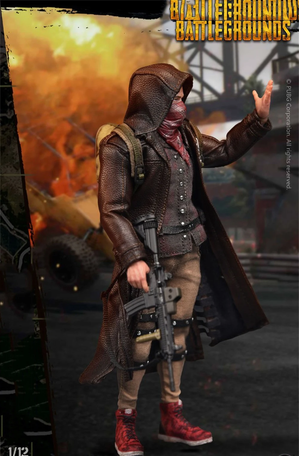 Best Sell 1/12th SoldierStory SSG-002 Shooting Game Character Winner Winner Chicken Dinner Trench Coat Assassin Set 6inch Body