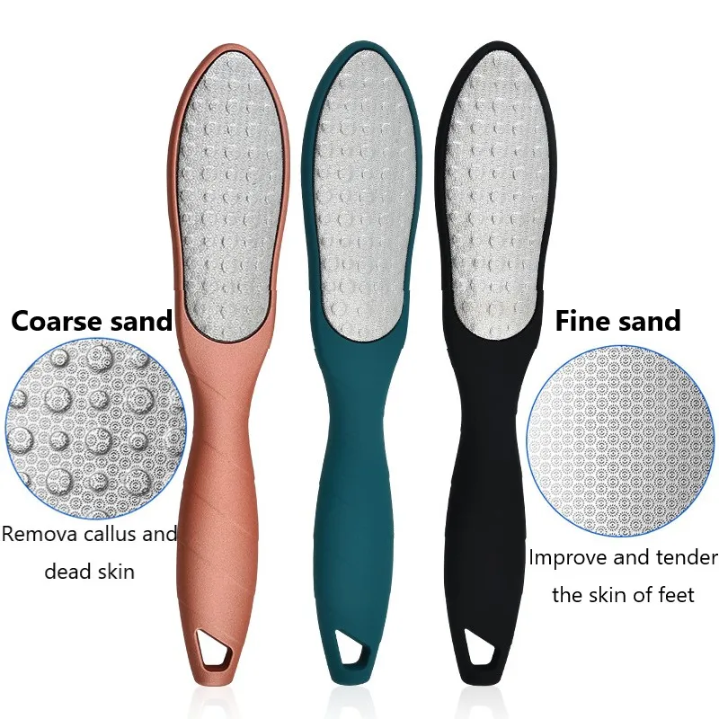 Râpe à pied Double face en acier inoxydable, outil de soins des pieds, nettoyeur de callosités et de peau morte, pédicure