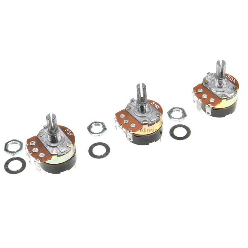 2PCS WH138-1 adjustable resistance speed regulator with switch potentiometer length 20mm B5K B10K B20K B50K B100K B250K B500K