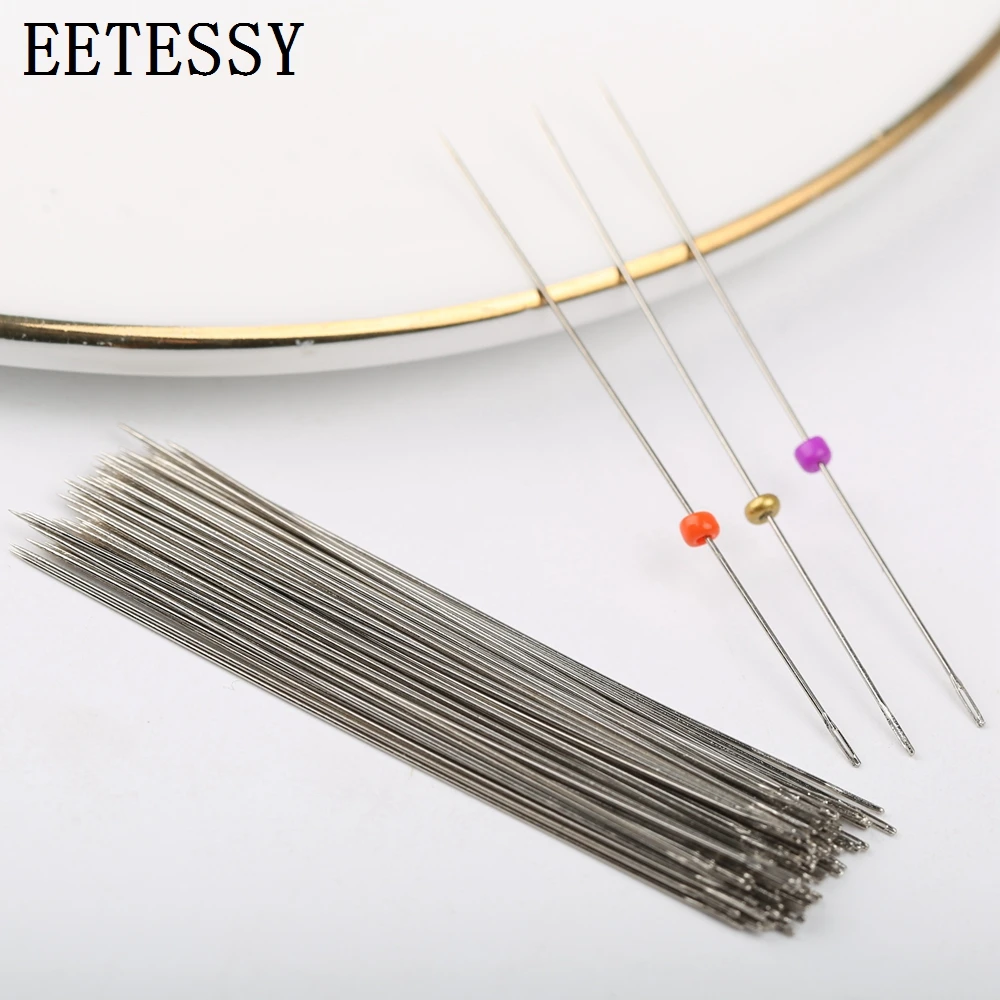 50pcs/lot Various Lengths Of Metal Beading Needles For Jewelry Making Tools Threading Cord Handmade Tool