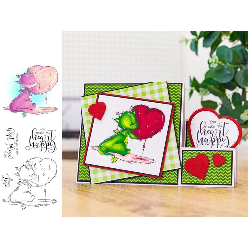 

You Make My Heart Happy Transparent Clear Silicone Stamp With Love DIY Silicone Seals Scrapbooking / Card Making