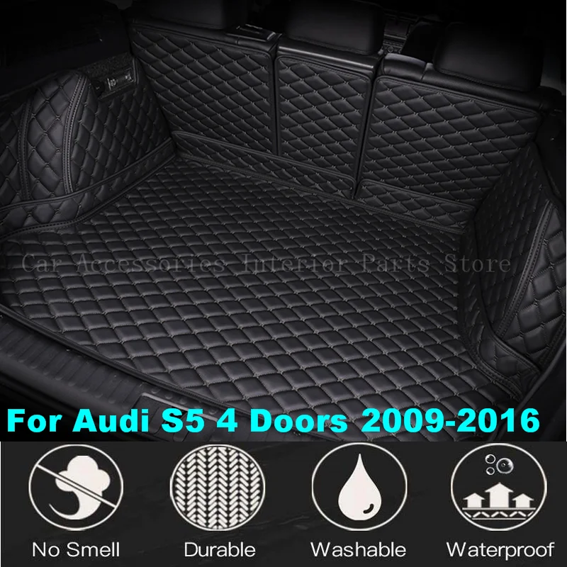 

Car Trunk Mat For Audi S5 4 Doors 2009 2010 2011 2012 2013 2014 2015 2016 Auto Waterproof Interior Accessories Cargo Styling