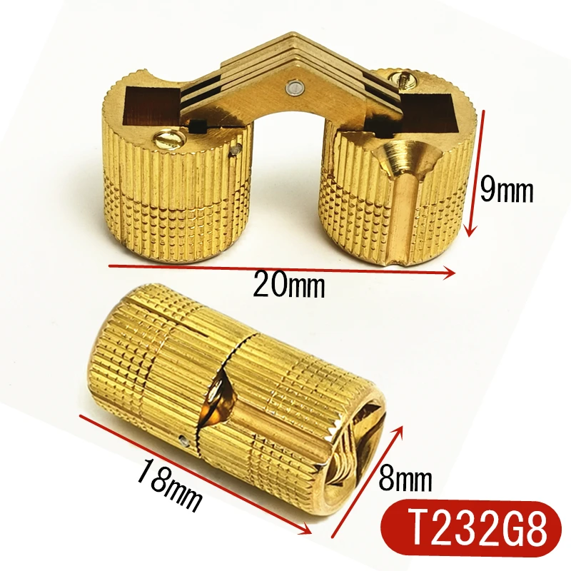 1pc cerniera per mobili in rame 8-18mm armadio nascosto accessori invisibili nascosti per scatola di gioielli accessori per porte in ottone Hardware