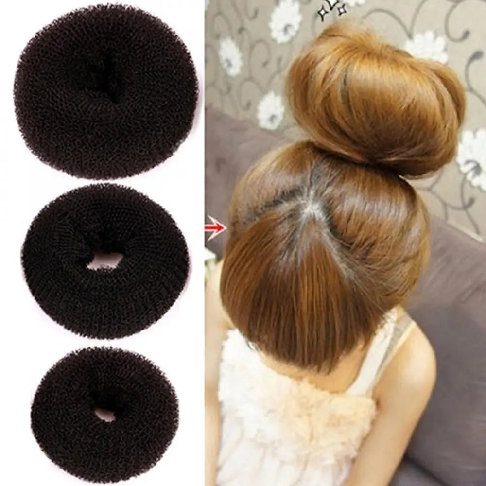 Éponge en mousse élégante pour chignon, outils de coiffure, grand anneau facile, accessoires de coiffure pour filles et femmes, 3 couleurs, mode