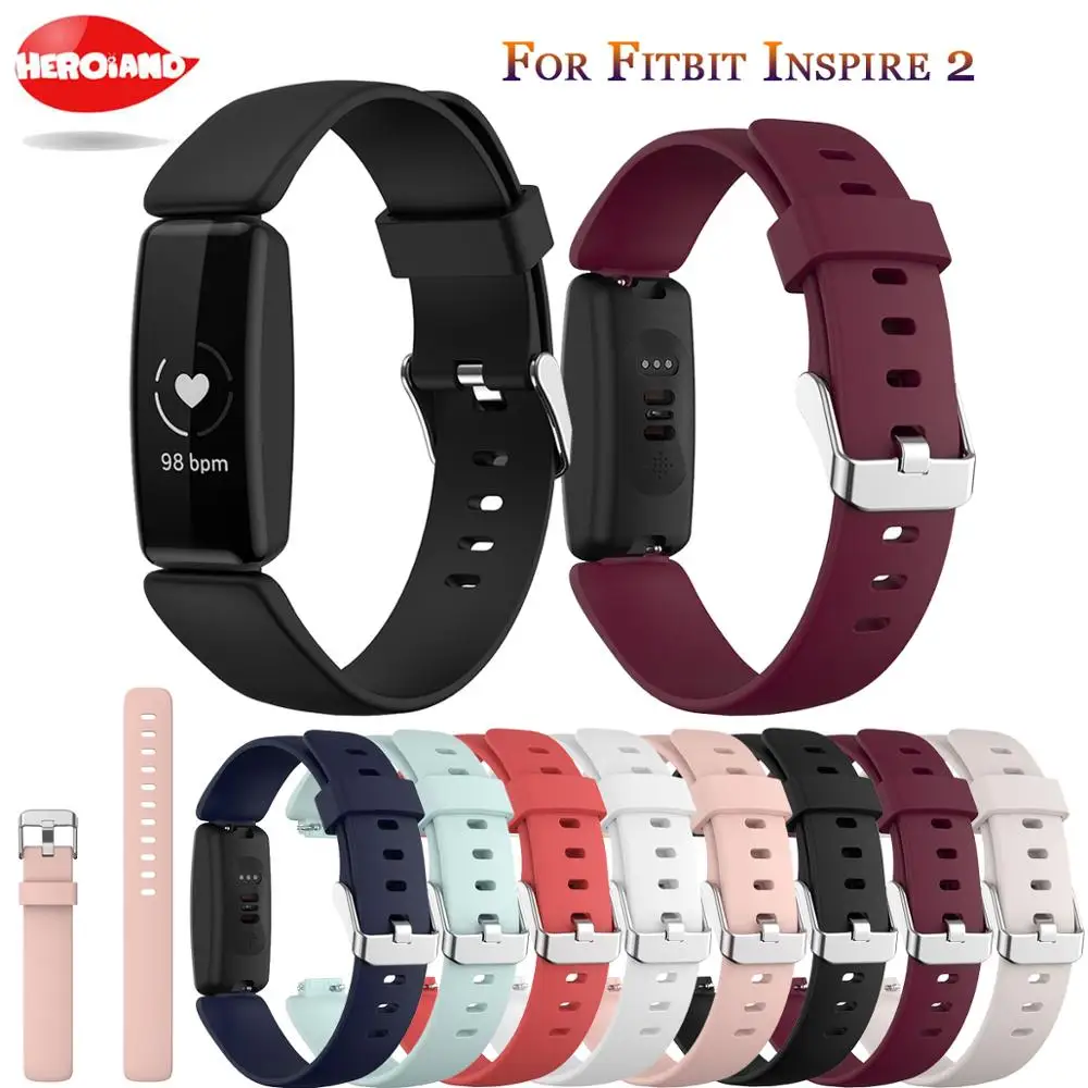 Fashion Classic Silicone Strap For Fitbit Inspire 2 Wrist bands Bracelet Strap Band Wrist Strap For Fitbit Inspire2 watchband