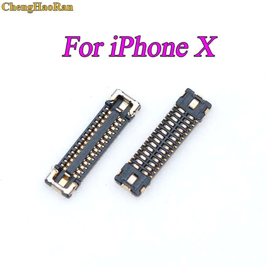 ChengHaoRan 1pcs For iphone 4 5 5S 6 7 8 plus 6s X Touch Screen Digitizer FPC Connector On Motherboard