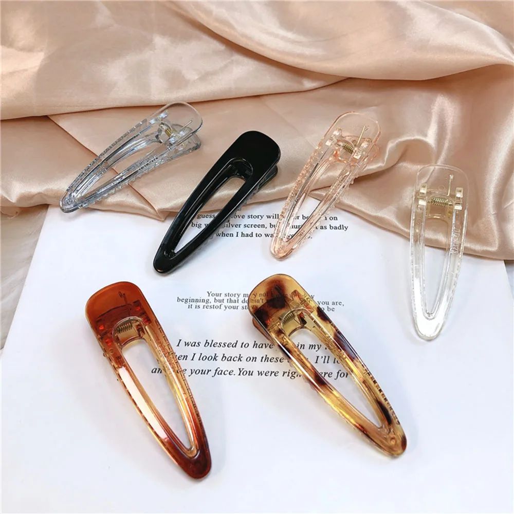 Simple Hair Clips Transparent Size Hairpin Top Duckbill Clip Styling Tools Barrettes for Women Girls