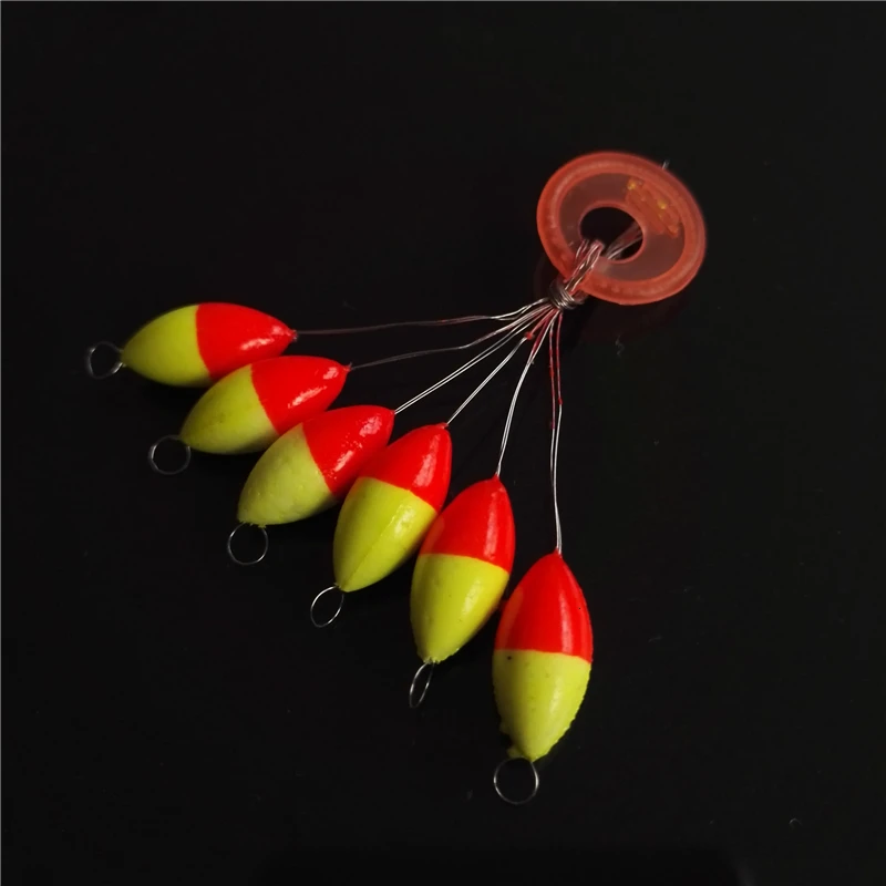 60pcs (10packs) Seven-star Float Carp Fishing Float Mixed color Accesories Pesca Fishing Buoys Large Medium Small Size