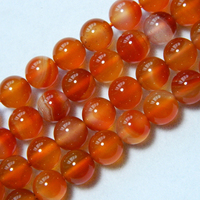Natural Red Carnelian 4mm 6mm 8mm 10mm Agate Smooth Round Stone Loose Beads For Jewelry Making DIY Bracelets Necklace Strand