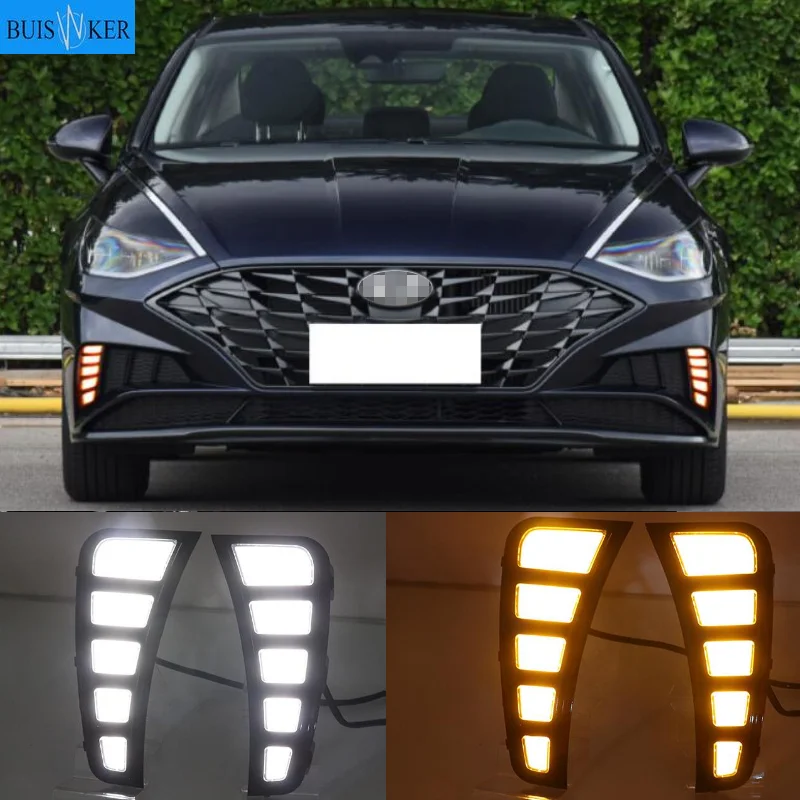 

1set car bumper headlight for Hyundai Sonata daytime light 2020~2022y DRL car accessories LED headlamp for Sonata fog light