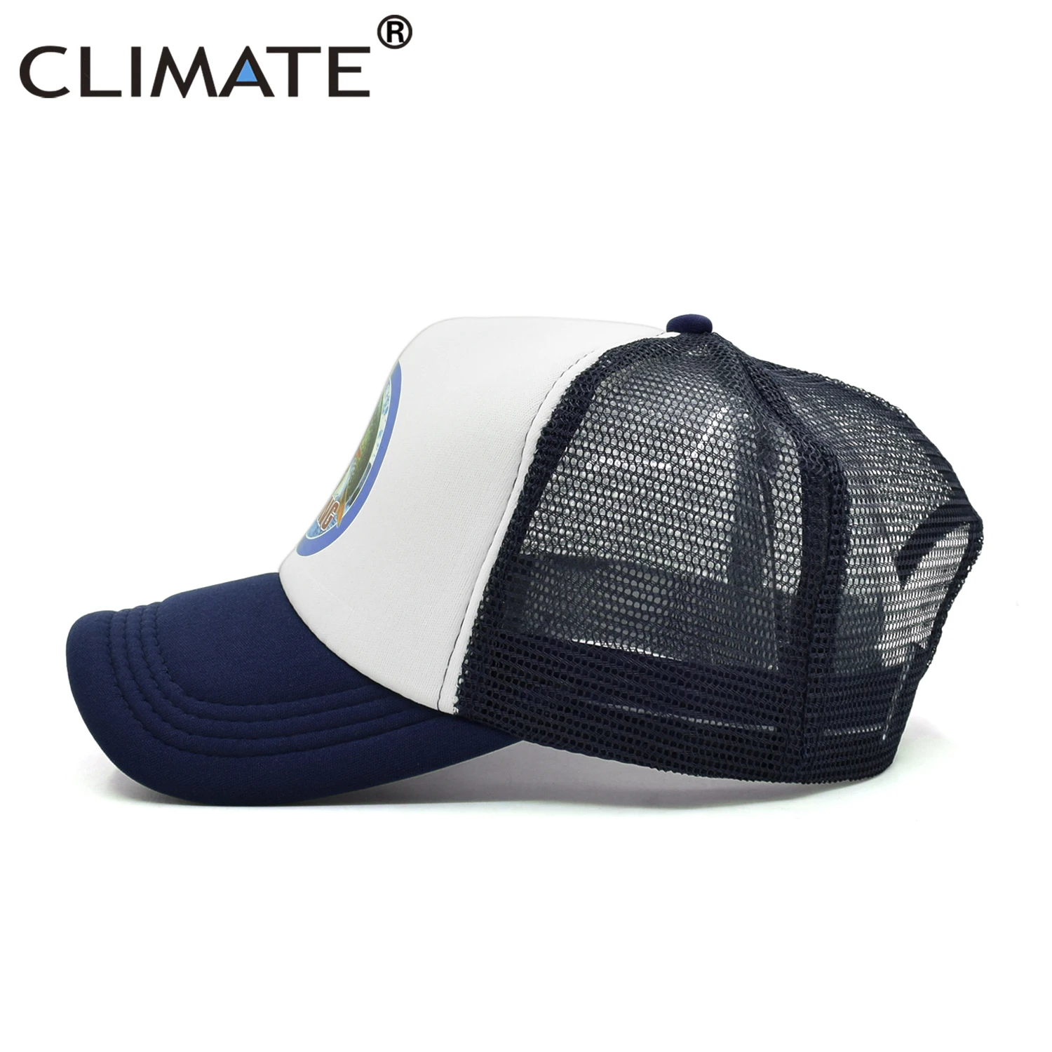 CLIMATE Fishing Fisher Cap Pike Fish Hunt Trucker Cap for Man Fisher Fishing Fish Hat Baseball Cap Cat Summer Cool Mesh Cap Fish