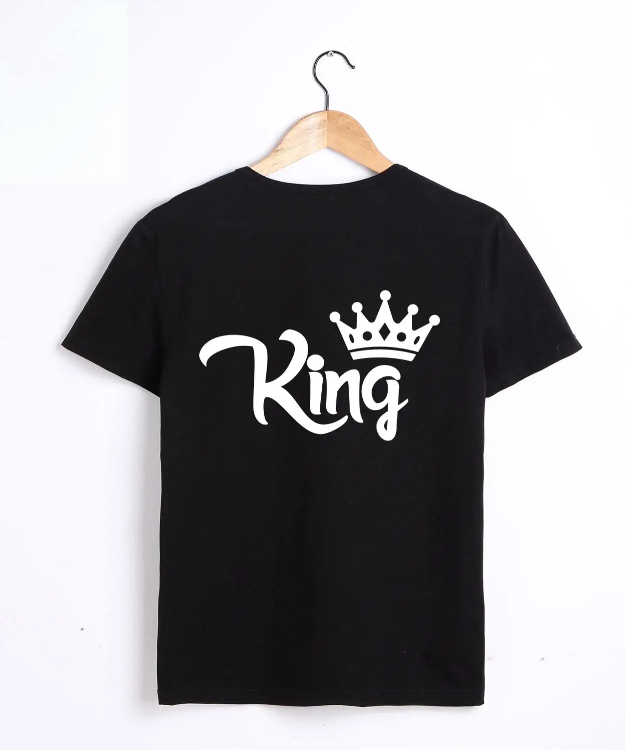 Family Matching Clothes Mother Father Daughter Son Kid T-Shirt  KING QUEEN Letter Print Clothes Mommy and Me  Short Sleeve Tops