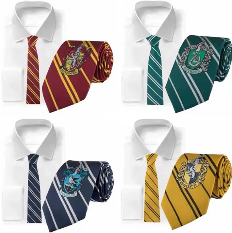 Harris Accessories Gryffindo/Slytheri/ Potter Ties College Style Student Cosplay Shirt tie Halloween Party Supplies Xtmas Gifts