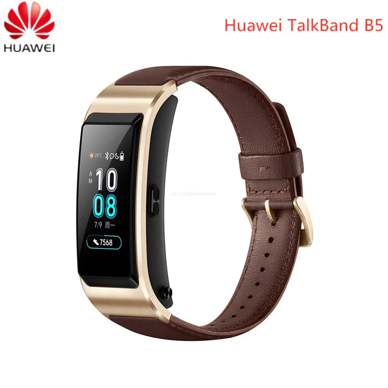 95% New Huawei TalkBand B5 Talk Band Bluetooth Smart Bracelet Wearable Sports Wristbands Touch AMOLED Screen Call Earphone Bands