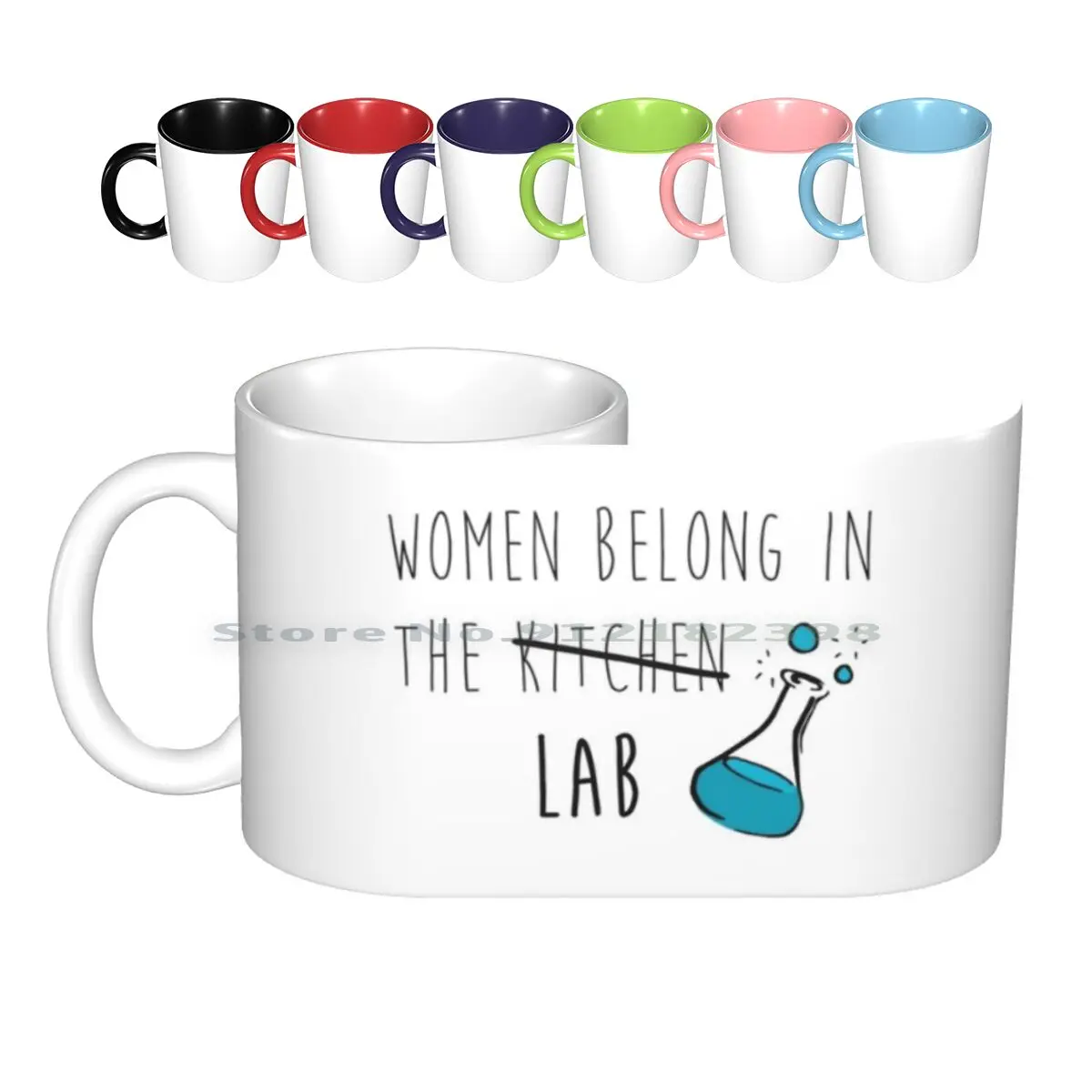 Women Belong In The Lab Ceramic Mugs Coffee Cups Milk Tea Mug Womens Scientist Feminism Feminist Science Female Stem Research