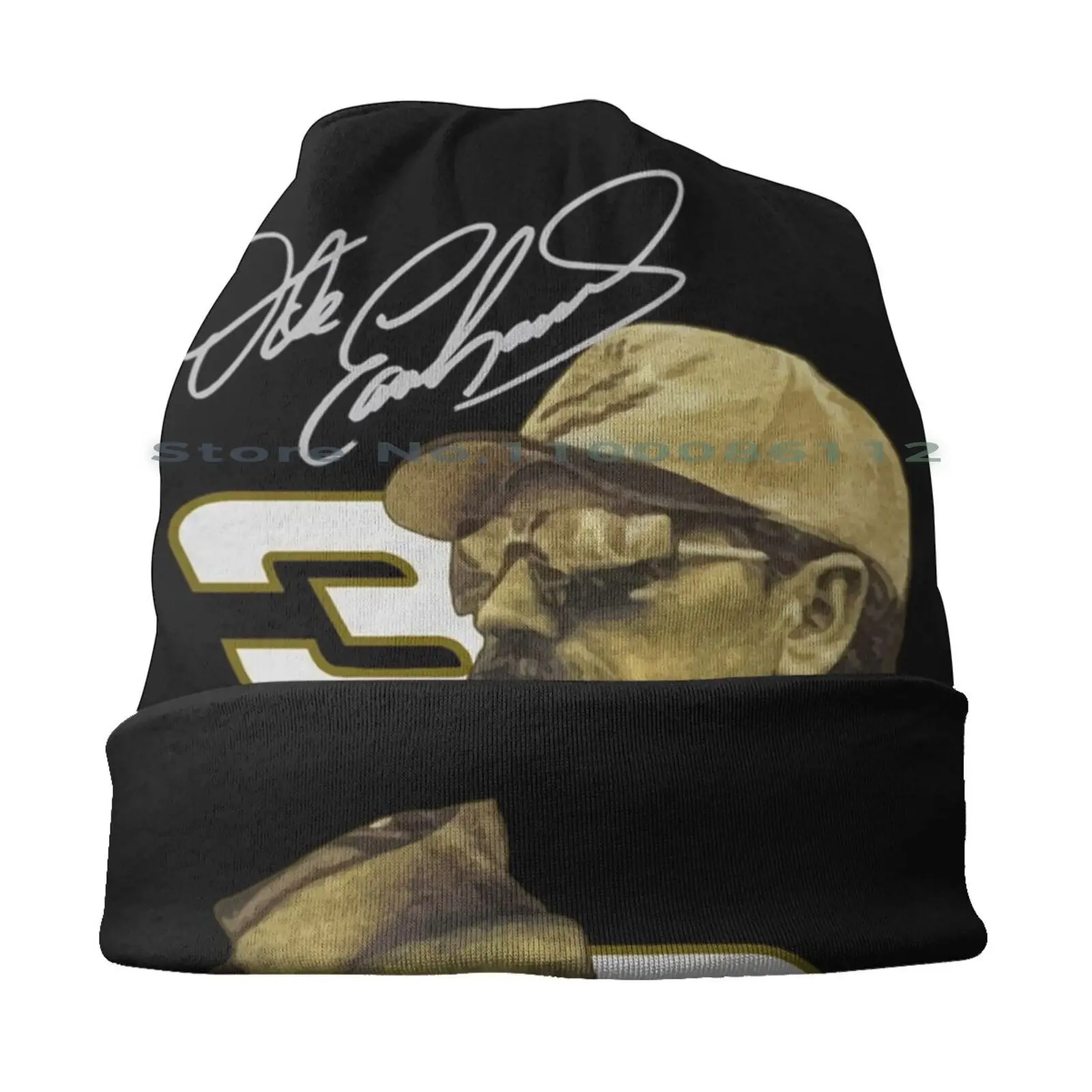 Pure Gold Beanies Knit Hat Dale Earnhardt 88 3 Stock Car Racing Vintage Speed Brimless Knitted Hat Skullcap Gift Casual Creative