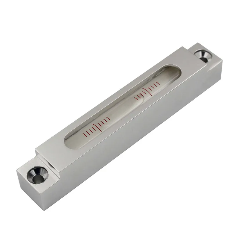 Haccury Mini Espírito Nível Medição Instrumento Alta Precisão Metal Strip Nível Bolha Tamanho 132x22x20 mm 0.02 mm por m