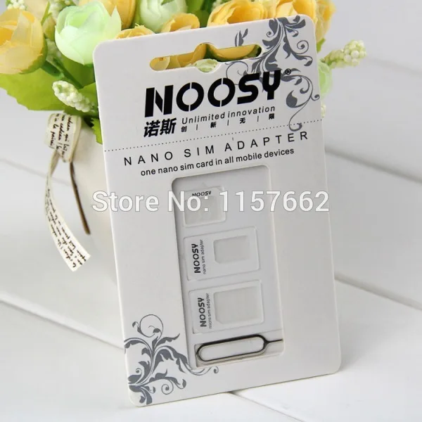 Noosy Nano – adaptateur de carte Micro SIM 4 en 1, broches d'éjection pour iPhone 11 pro, iPhone 6, 6plus, 7, 7plus, avec boîte de détail, 500 jeux (2000 pièces)