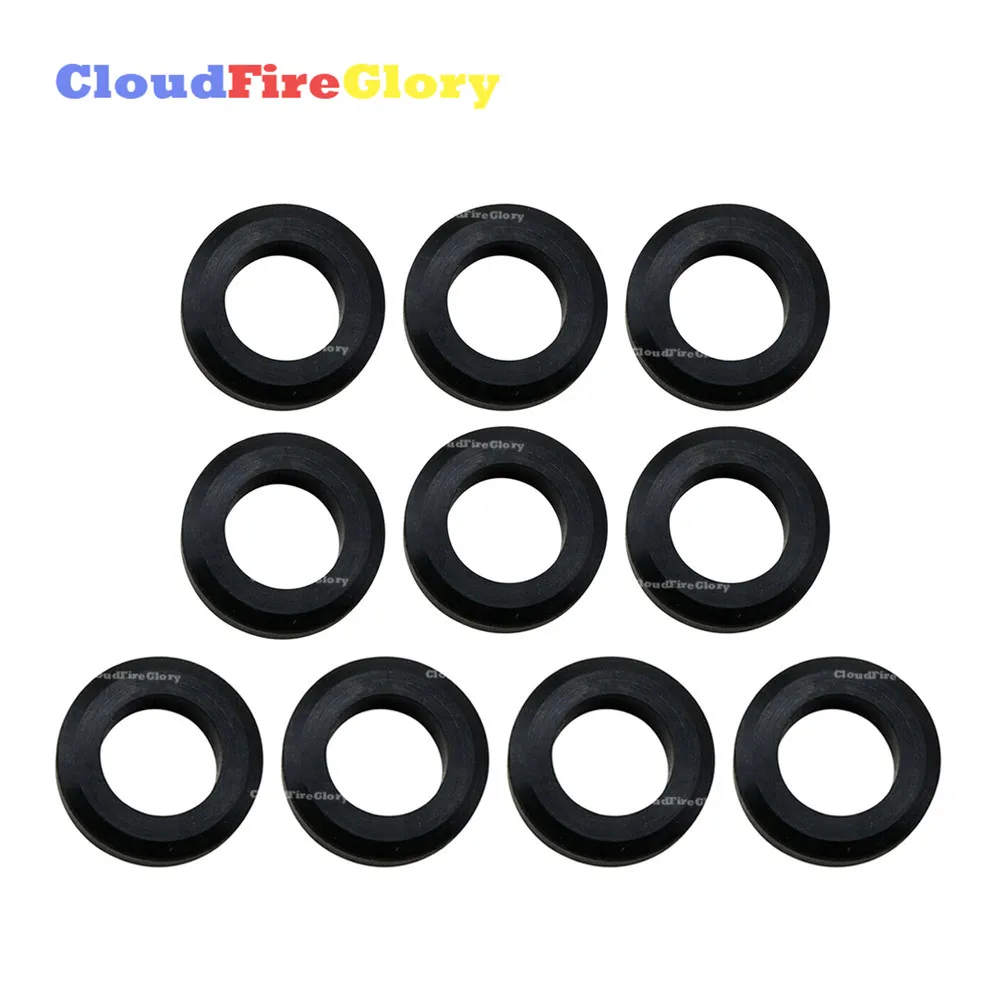 

CloudFireGlory For Mitsubishi Eclipse 1990-12 Galant Lance 2.0L 10Pcs Fuel Injector Lower Seal Insulator Gasket Rubber MD087060