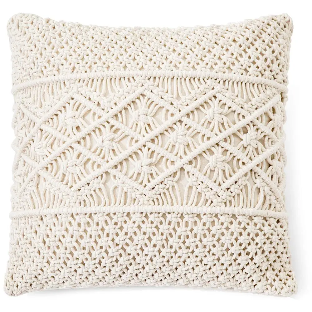 Macrame cushion cover Boho Moroccan pillow cover Handwoven macrame cushion cover Customized size and color