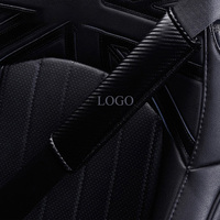 New A Pair Carbon Fiber Texture Car Seat Belt Cover For MINI Cooper R56 R55 R58 R59 R60 F54 F55 F56 F57 F60 Styling Accessories