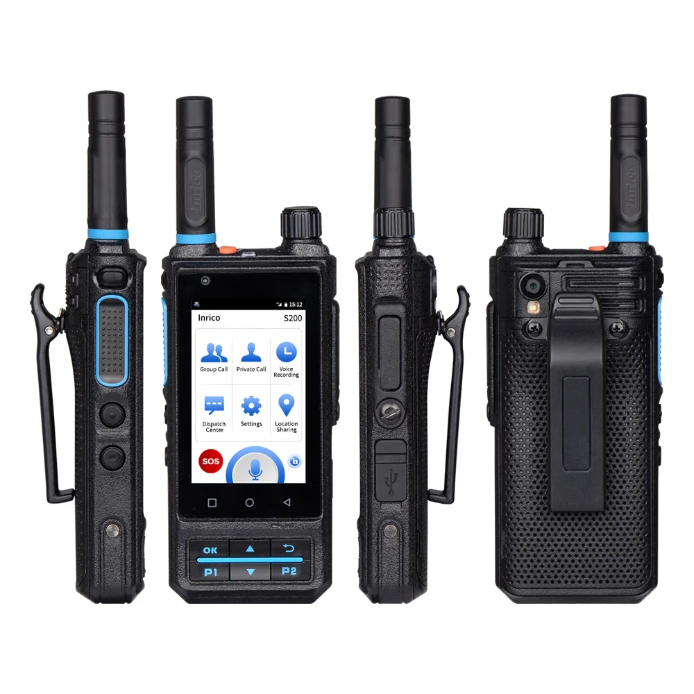 Inrico S200 4G LTE Network Radio GPS Function MT6737WM Flashlight 4000mAh Battery  Android 10 Zello PTT Walkie Talkie Phone