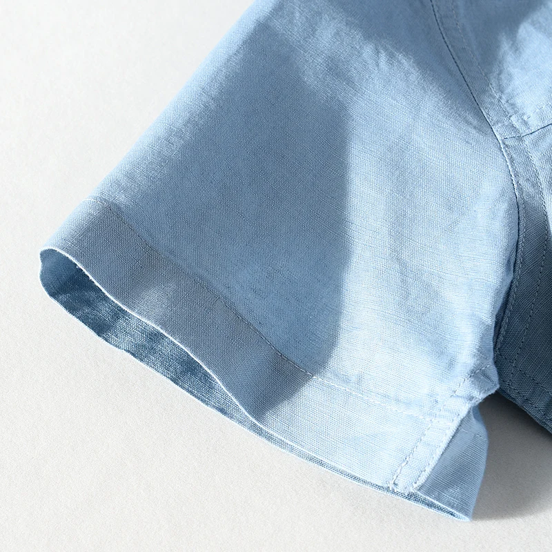 Neue ankunft kurzarm Italien marke leinen hemden männer lässige mode hemd für männer tops herren kleidung chemise camisa