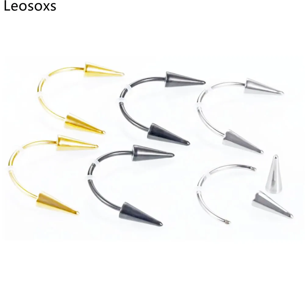 Leosoxs 1pcs Stainless Steel Lip Nails Dracula Demon Blood-sucking Metal Teeth Piercing Fashion Jewelry 2021 New