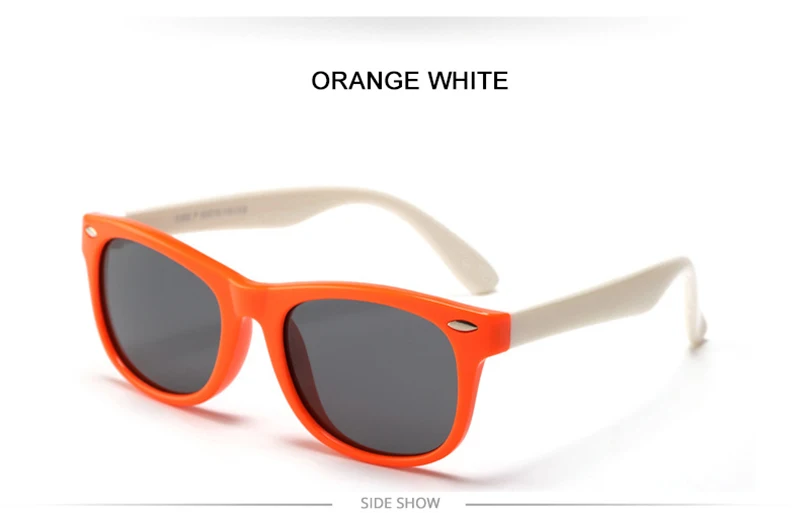 Fashoin Kinder Polarisierte Sonnenbrille Jungen Mädchen Vintage Silikon Kinder Sonnenbrille Stilvolle Safty TR90 Brillen Baby UV400 – Detail 17