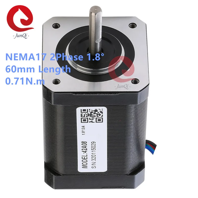 

NEMA17 3D Printer Motor 100.5oz.in(0.71N.m) 60mm Length 4 Lead Stepper Motor For Printing Robot Arm