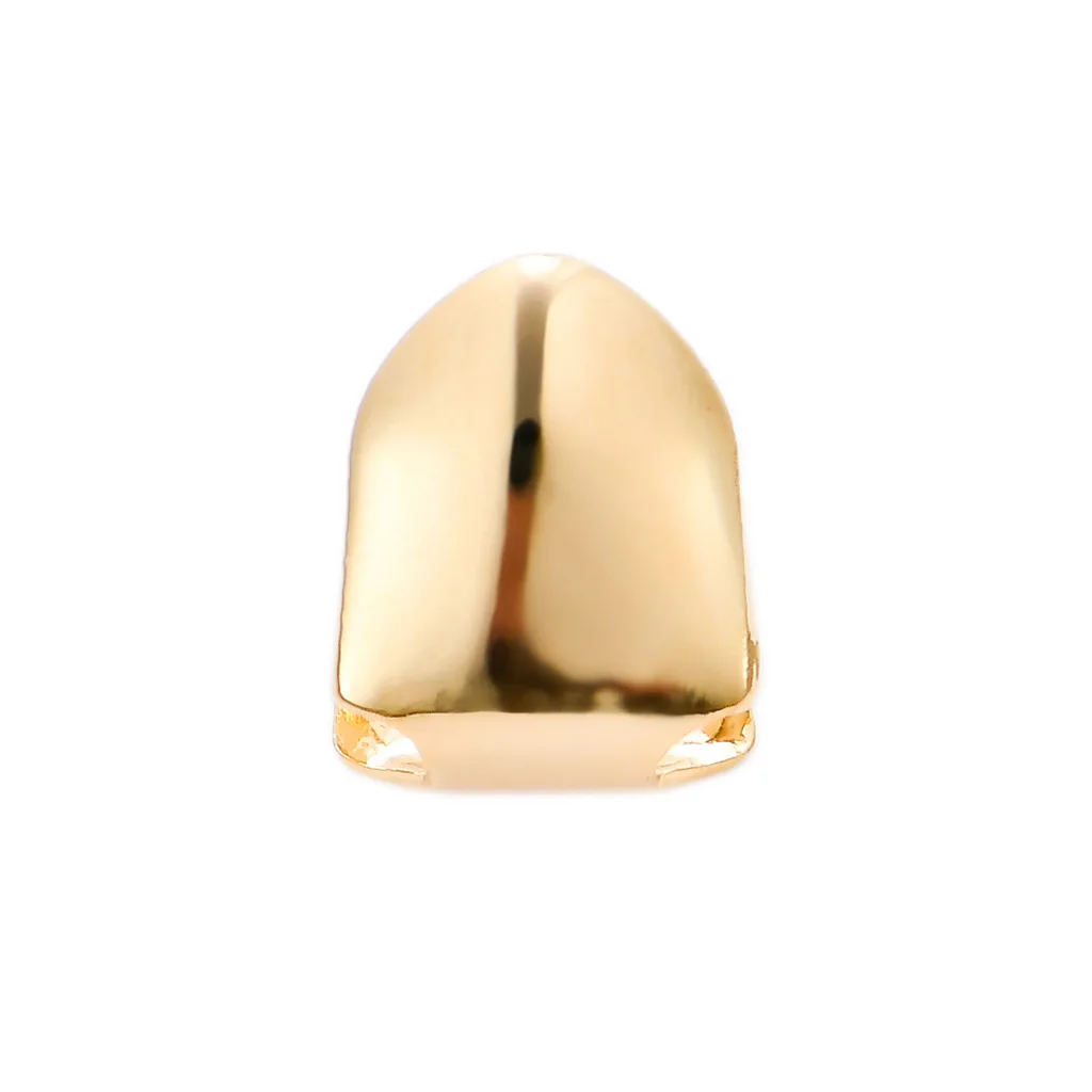 1 Pc Gold Silver Color Dental Teeth Grillz Top Grillz Punk Grillz Dental Gold Tooth Caps Rapper Fashion Jewelry