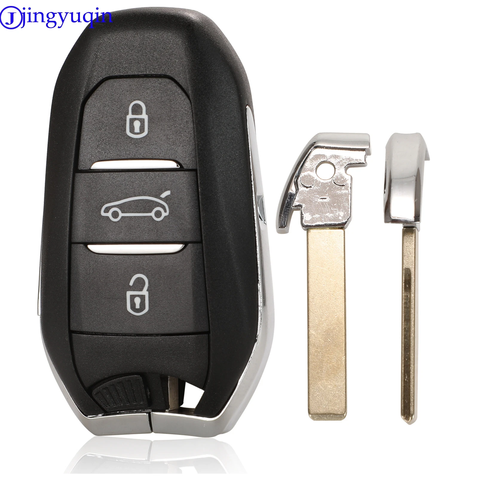 jinyuqin Smart Keyless Go Remote Key 3 Buttons 433MHz 4A PCF7945 ID46 Chip For Peugeot 308 408 508 5008 Emergency key HU83/VA2