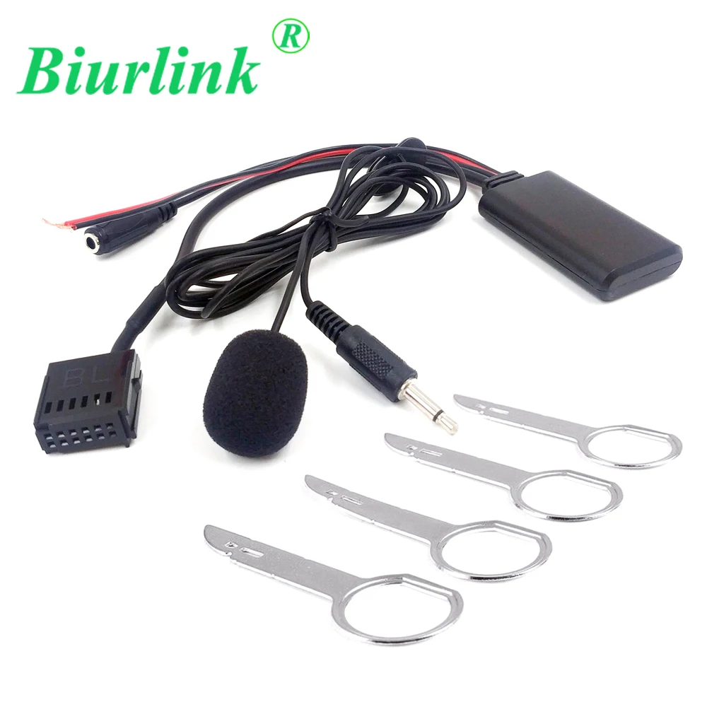 

Biurlink 12Pin Car CD AUX Port IN Wireless Bluetooth Hands Free Microphone For Ford Mondeo Focus C-Max Fiesta Fusion 6000CD