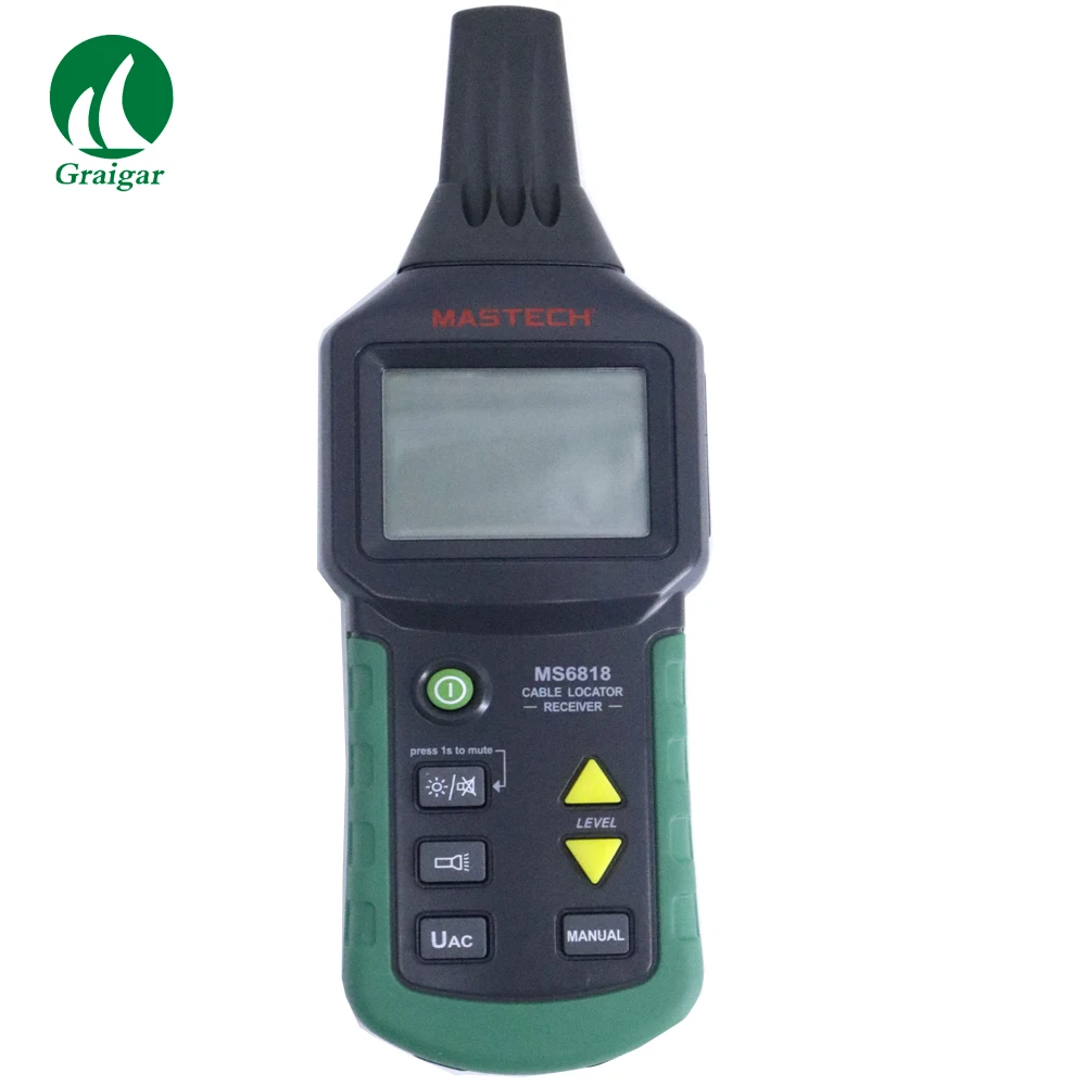Rastreador de cables profesional portátil MS6818, localizador de tuberías de Metal, Detector, rastreador de línea, voltaje de 12 ~ 400V