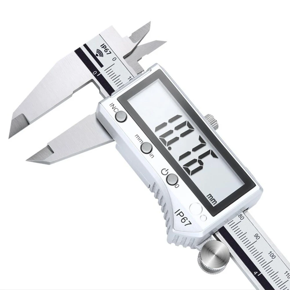 Bluetooth-Compatible Electronic Digital Display Vernier Caliper 0-150/200/300mm Stainless Steel IP67 Waterproof Measuring Tools