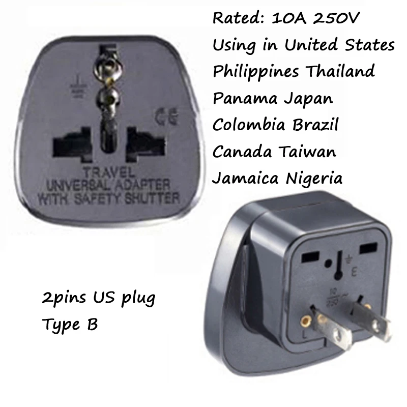 1 Stück Universal Amerika Europa Kr AU EU zu US UK USA Steckeradapter Südafrika Indien Adapter Italien Schweiz Reiseadapter – Detail 11