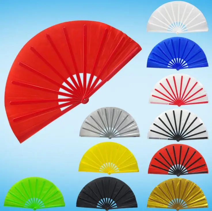 50pcs 33cm Magic Fan Multi Colors Stage Performance Props Folding Fan Classic Magic Fun Accessories SN2103