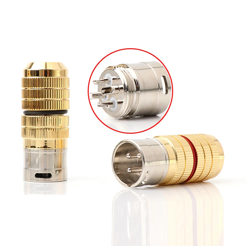 Imagem -03 - Ródio Banhado Xlr Plug Conector para Faça Você Mesmo Áudio Xlr Cabo Cardas cg m Xlr Hi-end Hifi 3pin Cabo Xlr