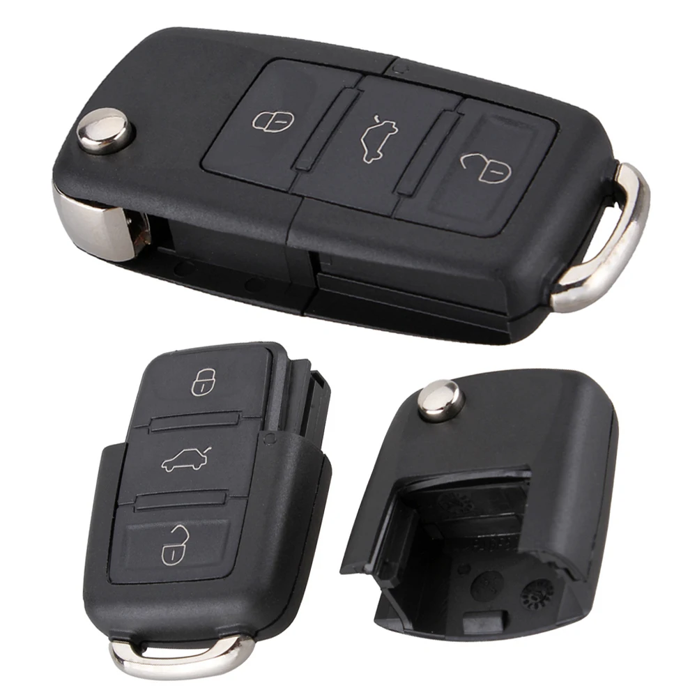 

Black 3 Buttons Smart Car Remote Replacement Key Case No Chip Fit for Volkswagen B5 Passat Cars Vehicle Automobiles