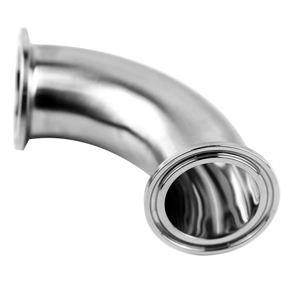 OD51mm 2 Zoll Rohr 304 Edelstahl 90 grad Sanitär Ellenbogen Rohr Fitting Tri Clamp