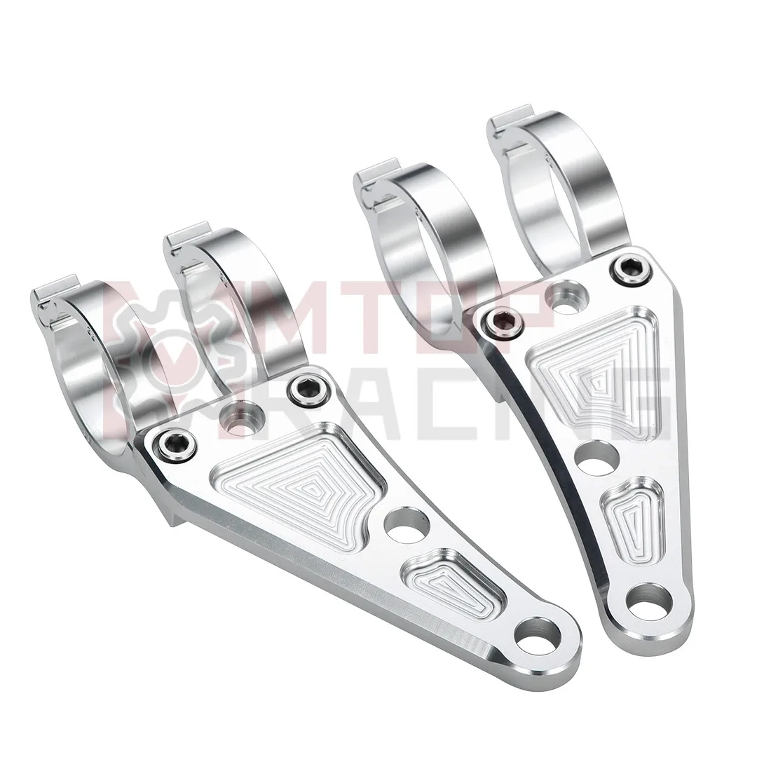 Motorcycle CNC Headlight Mount Bracket Fork Silver 27mm 31mm 32mm 36mm 37mm 41mm 43mm 48mm 50mm 55mm For Suzuki BMW Ducati M8 