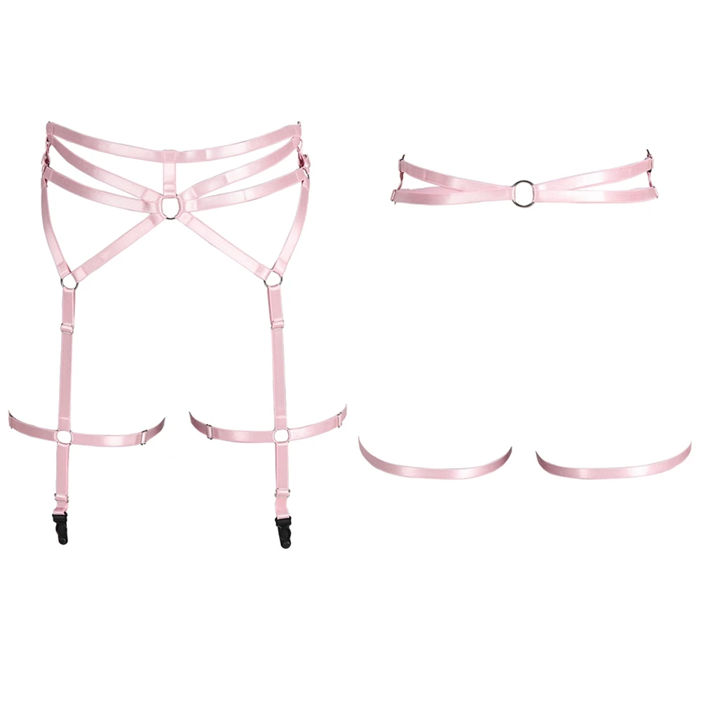 Harajuku Straps Adjust Waist Suspender Belt Size Body Harness Women Sexy Stocking Garters Punk Goth Accessories Dance Wear