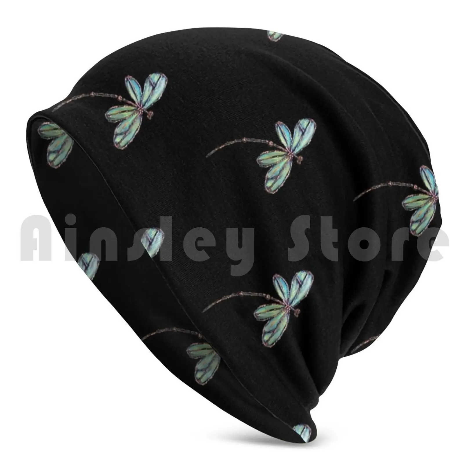 Dragonfly Pearl Iphone Case Beanies Pullover Cap Comfortable Dragonfly Dragonflies Flying Black White Insect Creature